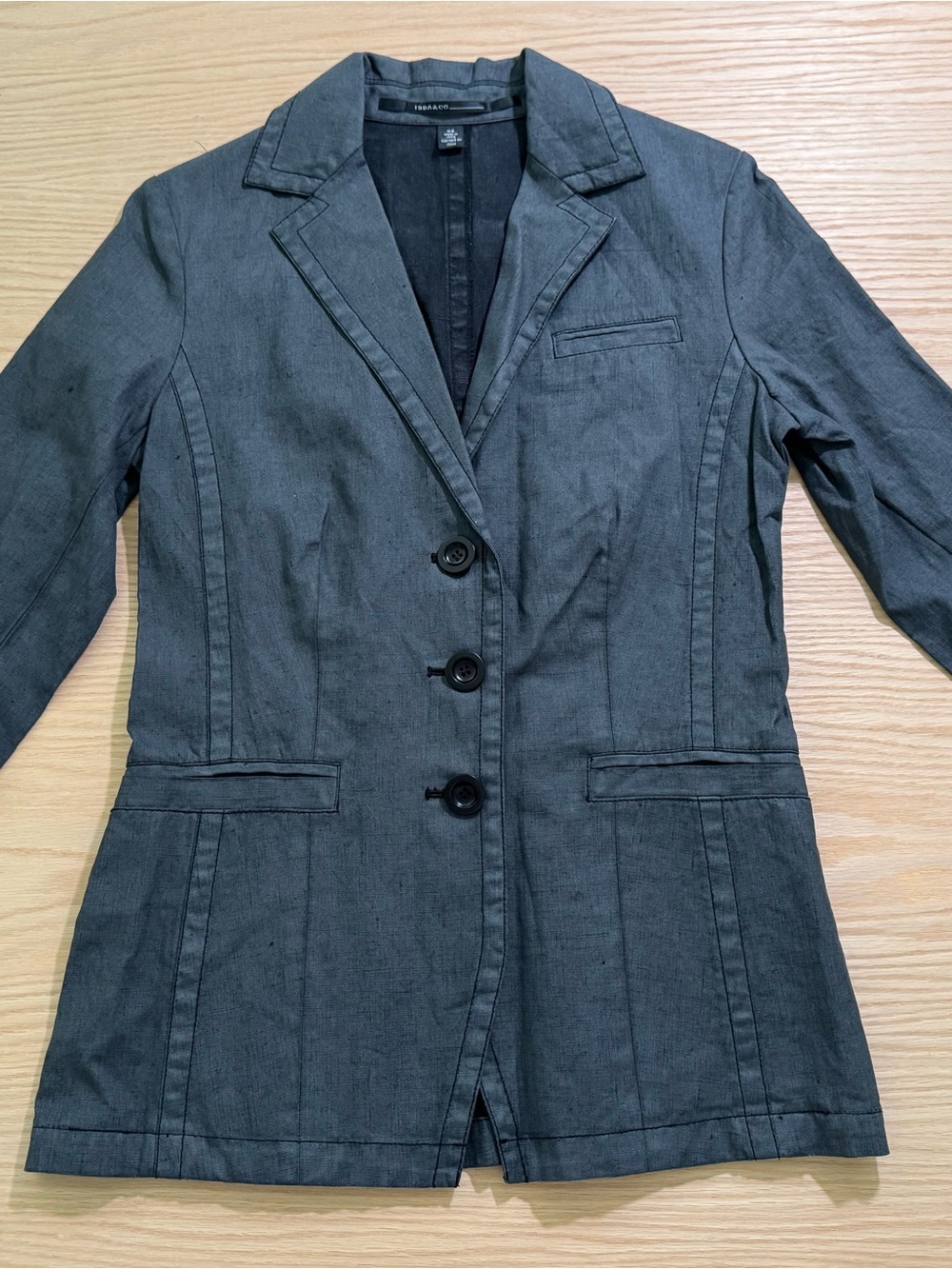 Tailored Dark Gray Women's Blazer Jacket - Isda & Co